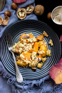 butternut rôtie et amandes grillées